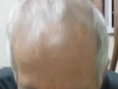 Old daddy give me blowjob and eat my cum 5
