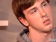 horny twink Milo Taylor drilled by big hard-on before facial cumshot