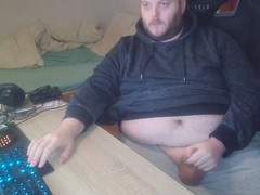 Chubby European guy Korus enjoys a nice session with his uncut cock
