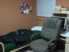 Watch these two straight dudes drain off a sausage in hot action