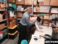 BoyPunish.com - Twink suspect's bareback screwing by a horny officer's raw, throbbing dick