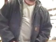 beefy Texas rancher stroking his meat