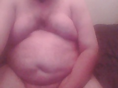 chubby daddy jerking to cum