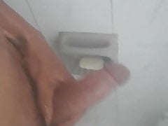 taking a shower enjoying my dick