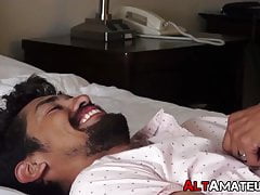 Emo amateurs play with glass dildos and their cocks as well