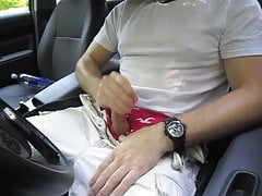 Intense jerk-off session in my car. Verbal - super orgasm!