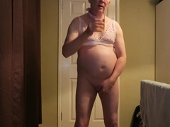 sissy neville edges then pisses into a glass and drinks it