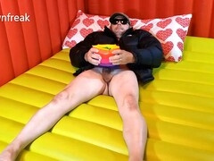 Water Wing wanking on inflatable mattress