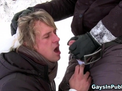 Ski Slope First-Timer Deep-Throats