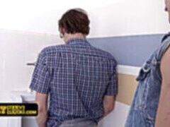 Muscle hunk, big cock, gay creampie