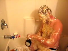 messy in compression shorts