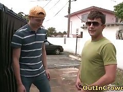 Gay Twink Sucks on the Street and Fucking on the public toilets