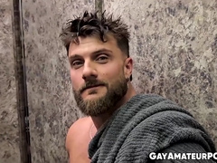 Pretty hunk Heath Halo POV drains my cock with his hairy raw ass