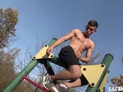 Emilion Reynolds shows off his hot teenage bod