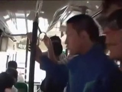 japan student on the bus