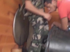 Threesome twinks in uniform