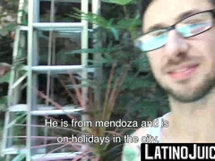 Crazy stud Ariel gets down on all fours to munch the handsome stud cleaning the pool