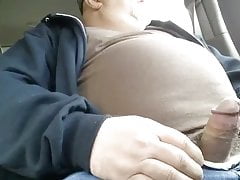 Big daddy cum in the car