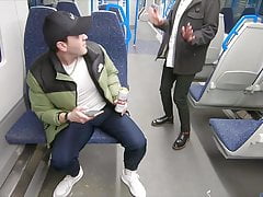 chav and random commuter fuck bareback in a train toilet