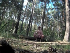 Daddy Caught Stroking in the Woods