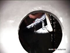 Darkcruising.com - Two black cocks in glory holes