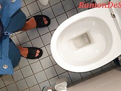 Master Ramon spits, pisses his divine cock, hot