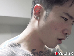 Men in lace Yoshi Kawasaki & Yusaku Kaga are breeding hard & rough
