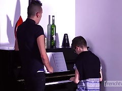 A young piano student who is un-gifted but is so cute