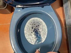 Pee and cum in the WC