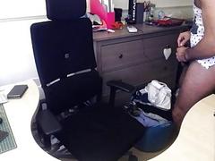 Older guy turns on the webcam and experiments with a toy