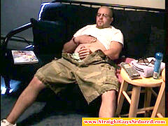 straight wolf draining off to pleasure himself