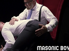 MasonicBoys - DILF tormentor Felix Kamp slaps apprentice Clayton Cherish booty