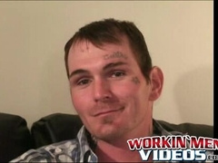 Younger amateur strokes his dick and releases his load