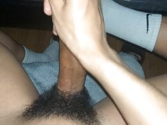 cumming on my used cum rag