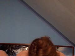 Spunky trouser snake self gargling