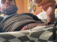 Petting out a geyser of jism from yam-sized lollipop Climb On Guys Rock Mercury Onanism