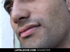 Bashful Brazilian heterosexual dude barebacked on camera for money