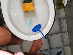 Master Ramon pisses in hot satin shorts on his slave's cleaning sponge, evil
