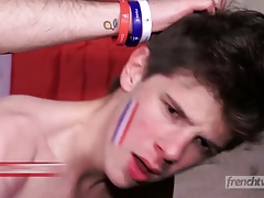 Two twinks support the French Soccer team in their own way