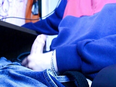 I masturbate my penis while sitting on a chair