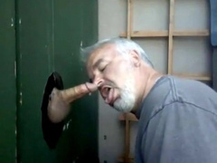 Blowjob and cum eating in Glory Hole 10