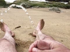 Self pee at the beach