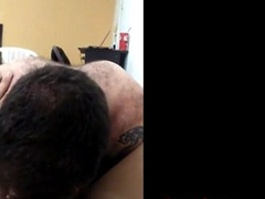 Hairy Daddy Sucks Big Cock