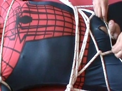 Cock bondage, train jerk, bondage milking