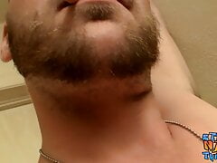 Naughty straight thug Puppy tugs his massive dick and cums