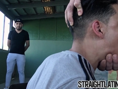 First time gay banging for macho Latino straighty
