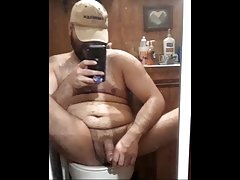 Viktor669    Hairy Latino Bear Cums on Friend's Toilet