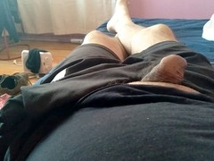 Average guy gets off with a big black cock and ends in a massive cumshot