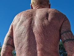 Early morning beach time with my favourite giant black fuck sticks