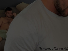 Hairy hunk Aspen feeds twink Aiden Asher his hard cock